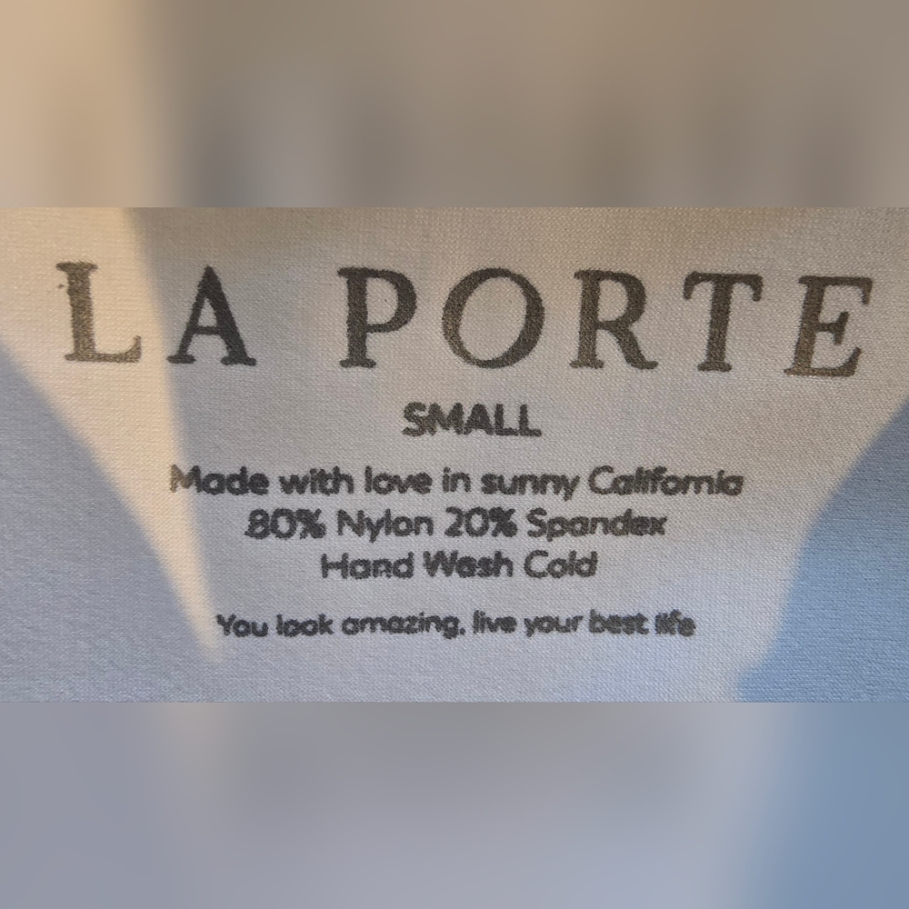 La Porte High Waisted Blue And White Bikini Size Small - Picture 6 of 7